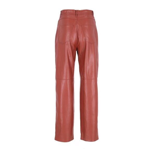 Nanushka Straight Leg Pants in Brown Polyester - Picture 6 of 8